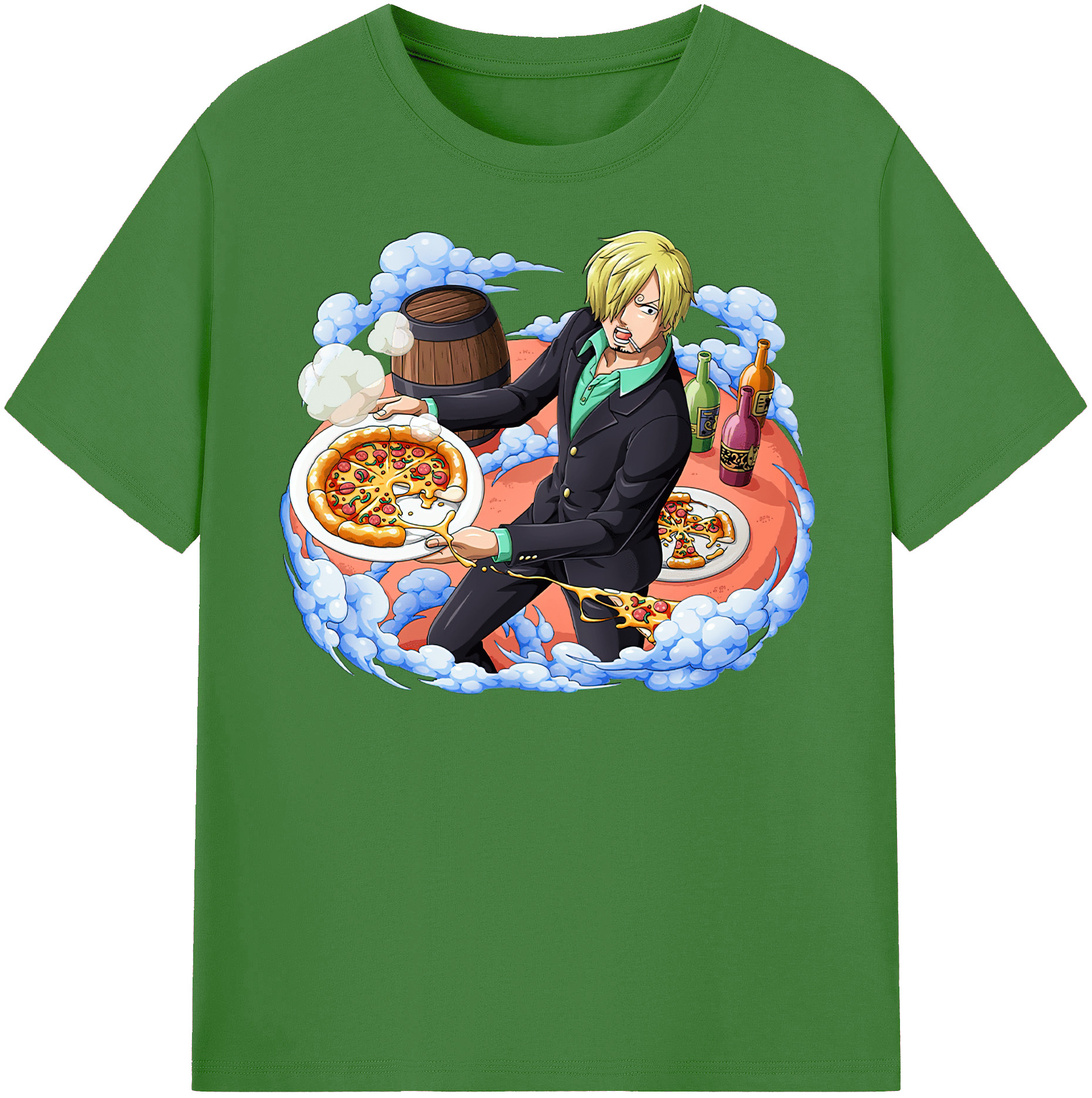 （画像用） ワンピース サンジ ONE PIECE Sanji レディースカジュアルプリントTシャツ（綿100％）